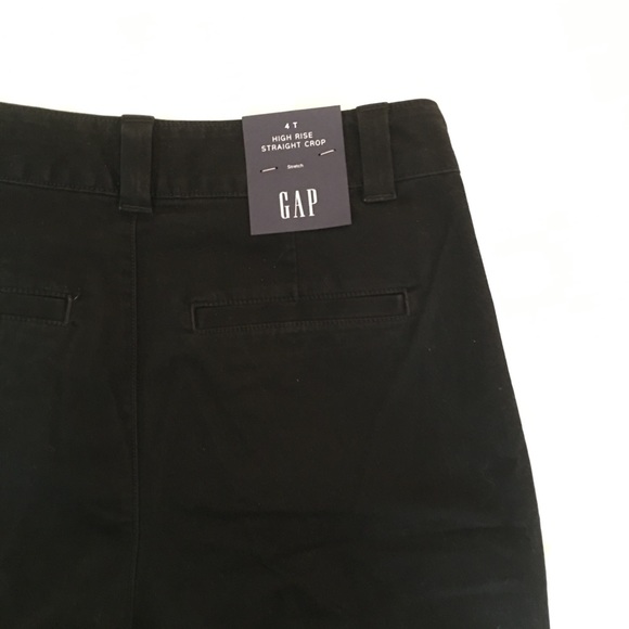 NWT: Gap black pants high rise straight 4 Tall - Picture 4 of 4